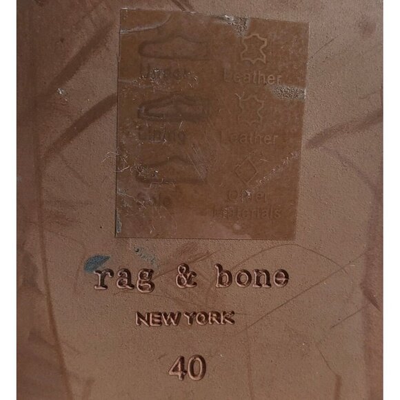 Rag & Bone Wiley High Boot Womens 10 EU 40 Beige Patent Leather Ankle Heeled - Picture 14 of 14